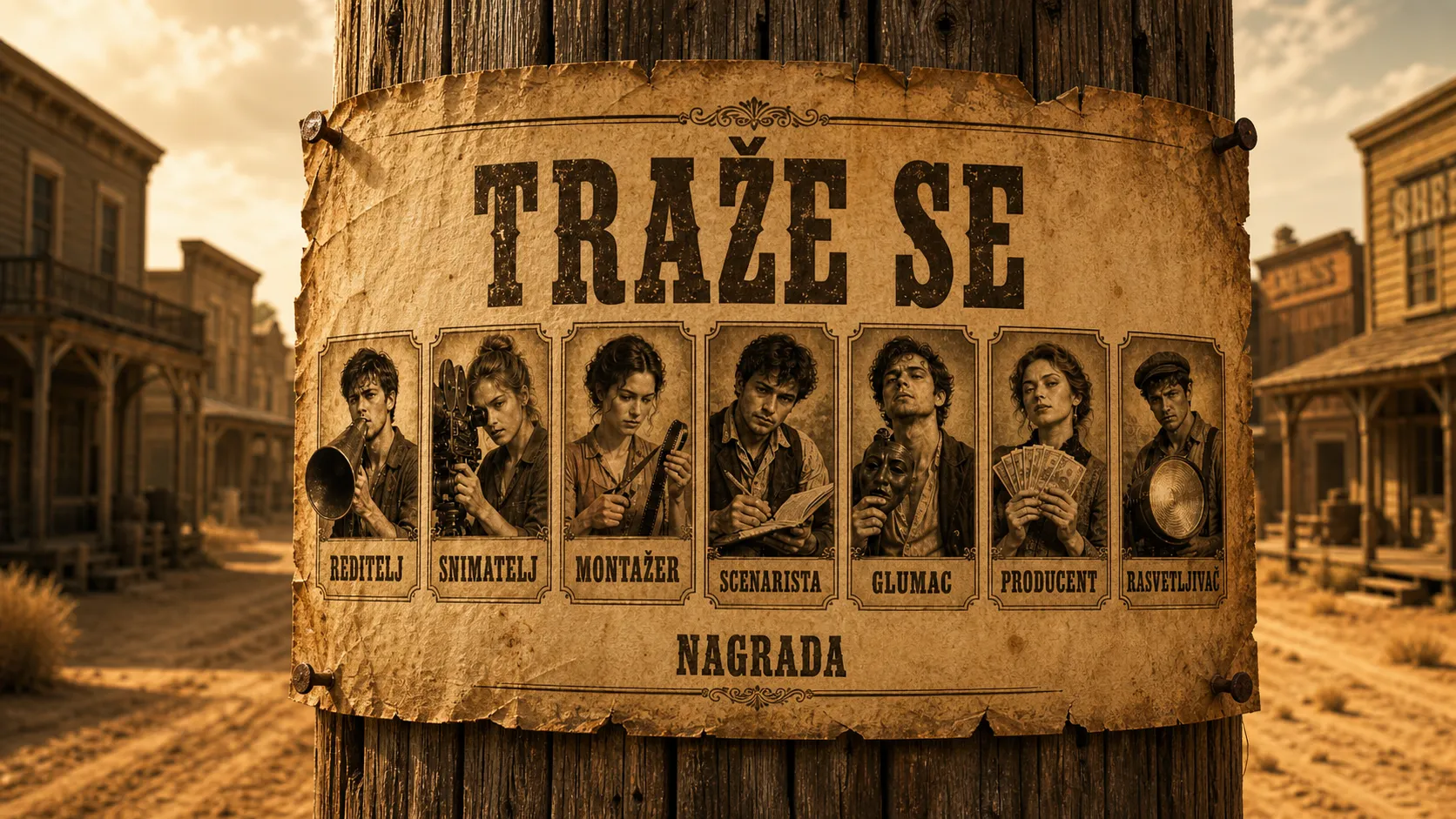 Wanted poster sa 7 filmskih uloga